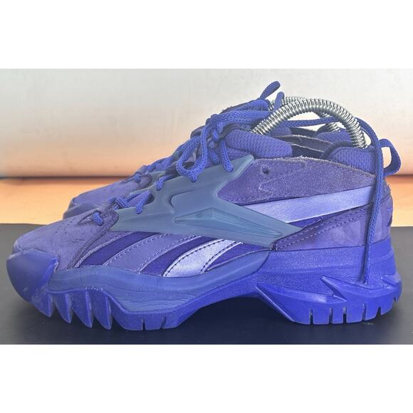 Reebok Blue Leather Trail Chunky Grn Acnt Gorpcore Y2K Tech 38.5 US 8 Sneakers main image 2